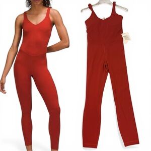 Lululemon Align Bodysuit 25” Cayenne NWT Size 6 Nulu Yoga Pilates